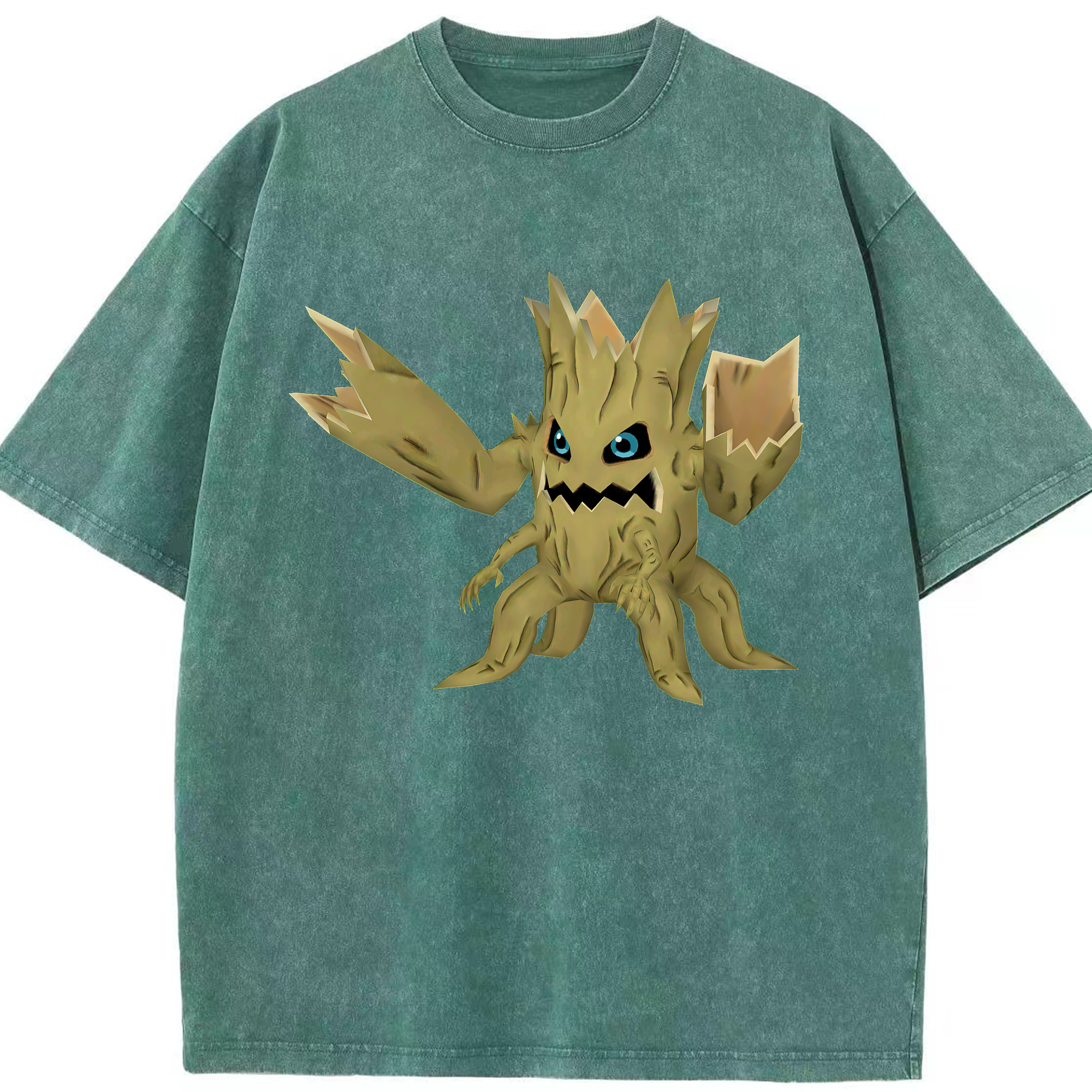 （画像用） Digimon デジタルモンスター/デジモン 綿100% ヴィンテージ風 半袖Tシャツ（フロントプリント）